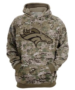 Denver Broncos Hoodie Army Graphic Zip Hoodie Pullover Gift for Fans