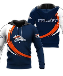 Denver Broncos Hoodie Curve Graphic Gifts for Fans