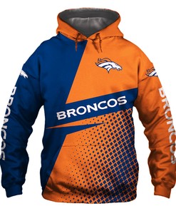 Denver Broncos Hoodie Longsleve Zip Hoodie for Fan