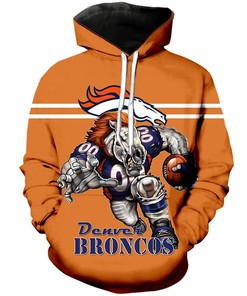 Denver Broncos Hoodie Ultra-Cool Design Zip Hoodie Pullover Nfl