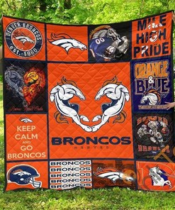 Denver Broncos Quilt Blanket Bedding Set