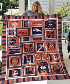 Denver Broncos Quilt Blanket Bedding Set