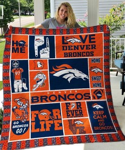 Denver Broncos Quilt Blanket Bedding Set for Fans