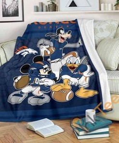 Denver Broncos Team Sherpa Fleece Blanket Gifts for Family, for Couple