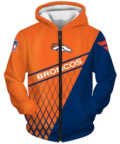 Denver Broncos Zip Hoodie Zip Hoodie Gift for Fan