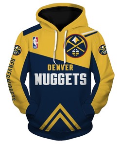 Denver Nuggets Hoodie 3D Zip Hoodie for Fans