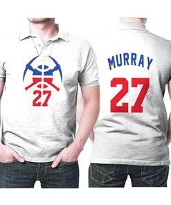 Denver Nuggets Jamal Murray 27 Nba Basketball Team Logo Earned Edition White Jersey Style Gift For Nuggets Fans Polo Shirt