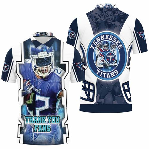 Derrick Henry #22 Tennessee Titans Afc Soth Champions Division Super Bowl 2021 3D All Over Print Polo Shirt