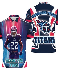Derrick Henry #22 Tennessee Titans Afc South Division Champions Super Bowl 2021 Thank You Fans Polo Shirt All Over Print Shirt 3d T-shirt