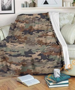 Desert Camouflage Sherpa Fleece Blanket Gifts for Family, for Couple