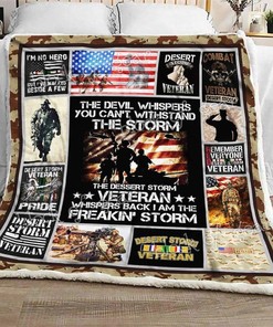 Desert Storm Veteran Thh8 Blanket for Home Décor