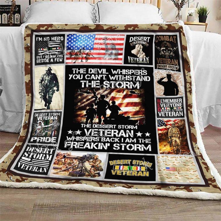 Desert Storm Veteran Thh8 Blanket for Home Décor