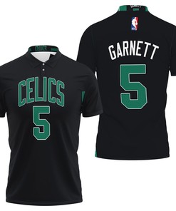 Design Boston Celtics Kevin Garnett #5 Nba Great Player Black Statement Edition 2019 Polo Shirt