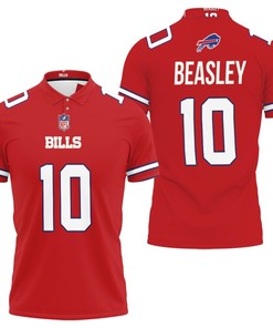 Design Buffalo Bills Cole Beasley #10 Great Player Nfl American Football Red Color Rush Jersey Style Polo Shirt