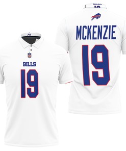 Design Buffalo Bills Isaiah Mckenzie #19 Nfl Great Player American Football Team Game White Bills Fans Polo Shirt