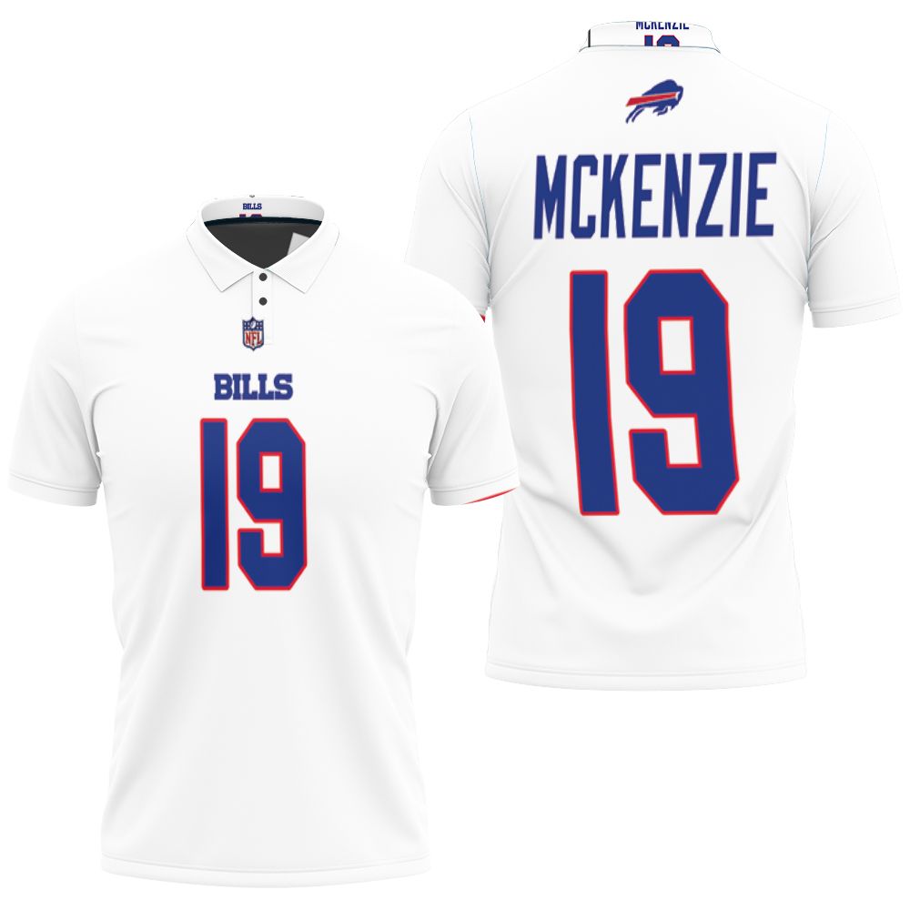 Design Buffalo Bills Isaiah Mckenzie #19 Nfl Great Player American Football Team Game White Bills Fans Polo Shirt