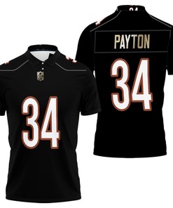 Design Chicago Bears Walter Payton #34 Nfl American Football Legacy Vintage Navy Polo Shirt