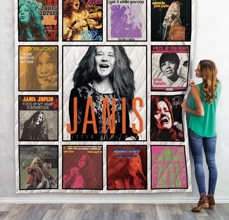 Design Janis Joplin Throws Albums Collection Quilt Blanket Bedding Set