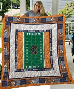 Design Ncaa Auburn Tigers Combine Quilt Blanket Bedding Set