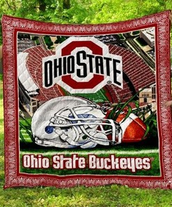 Design Ohio State Buckeyes Combined Love Quilt Blanket