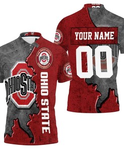 Design Ohio State Buckeyes Footballs Personalized 3D All Over Print Polo Shirt