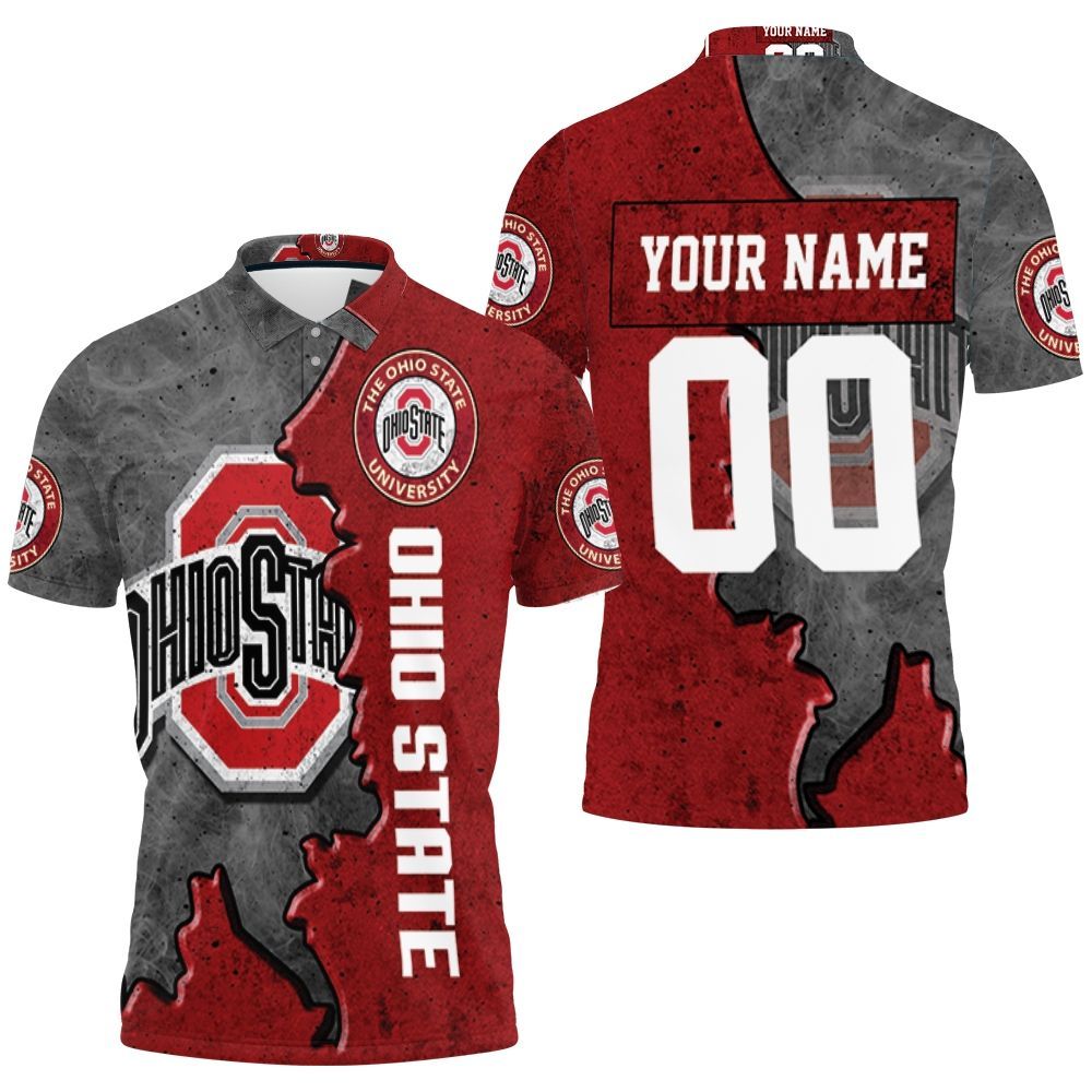 Design Ohio State Buckeyes Footballs Personalized 3D All Over Print Polo Shirt