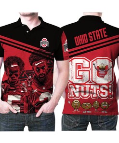 Design Ohio State Buckeyes Garrett Wilson 5 Chase Young University Football Team Polo Shirt