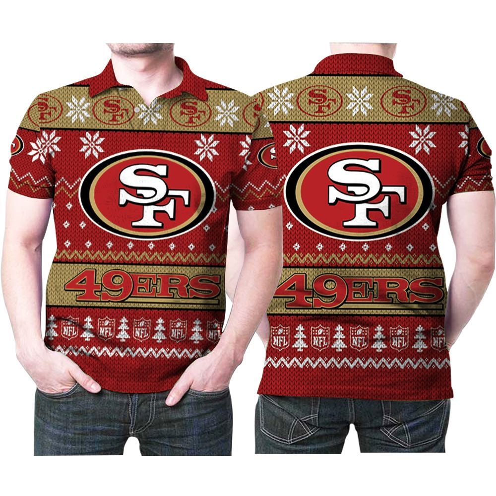 Design San Francisco 49ers Nfl Ugly Christmas 3D All Over Print Polo Shirt