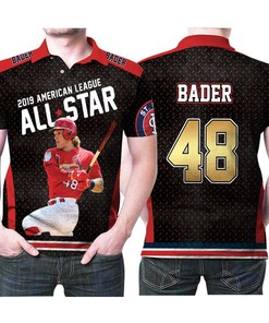 Design St Louis Cardinals Harrison Bader 48 2019 American League All Star Mlb Polo Shirt