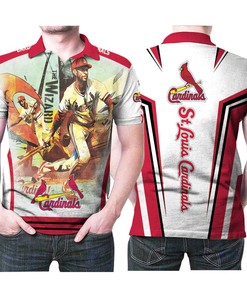 Design St Louis Cardinals The Wizard Ozzie Smith 1 Legend Player Mlb Baseball Team Polo Shirt