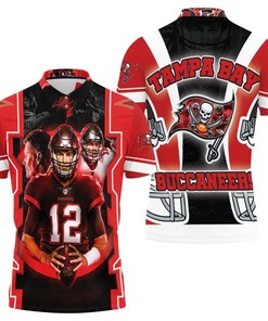 Design Tampa Bay Buccaneers Tom Brady And Team 2021 Nfl Champions 3D All Over Print Polo Shirt