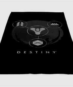 Destiny Logo Emblem Sherpa Fleece Blanket Gifts for Family, for Couple