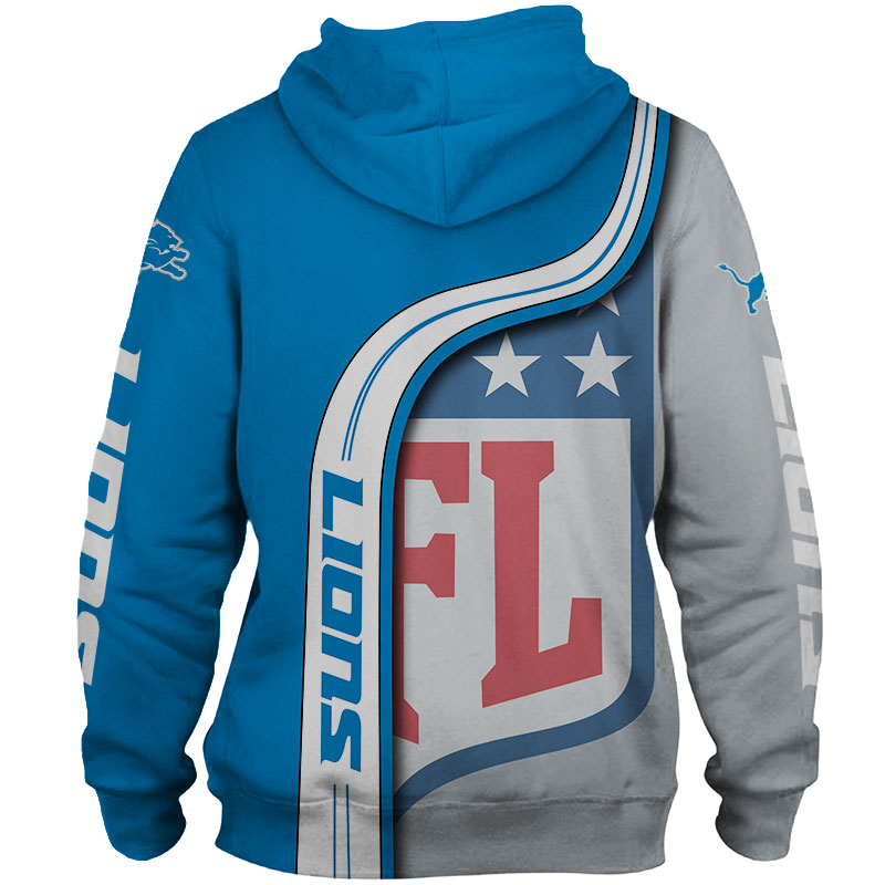 Detroit Lions 3D Hoodie Pullover Zip Hoodie Nfl for Fans - Image 2