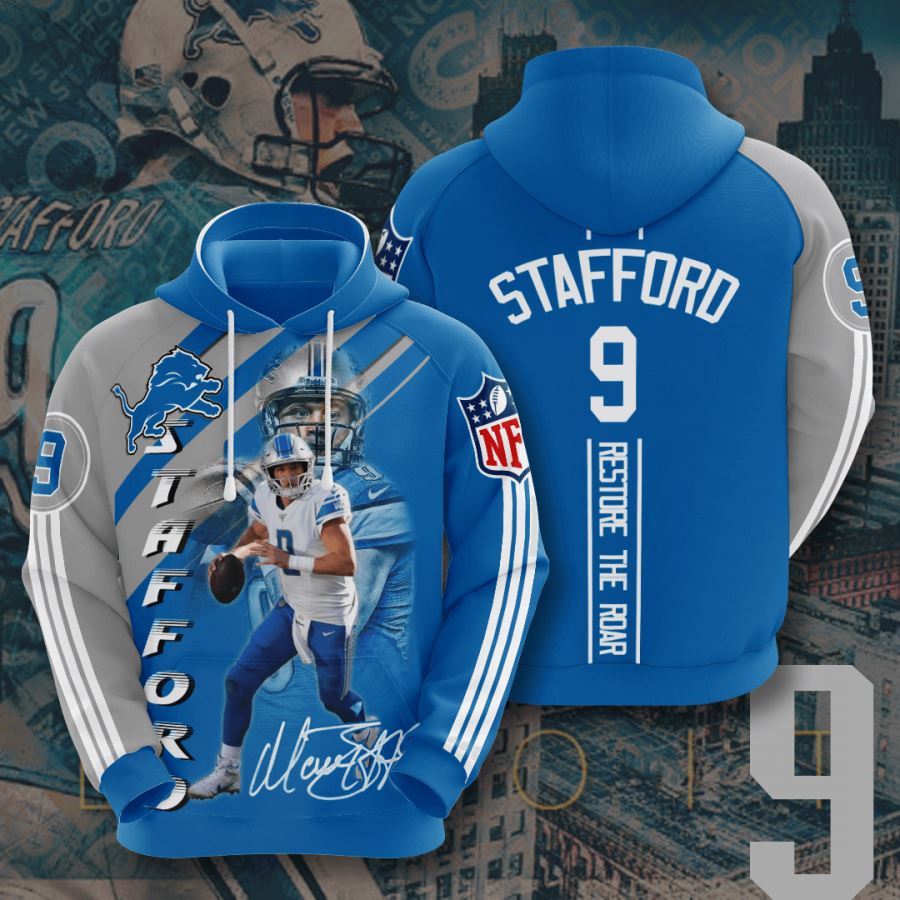 Detroit Lions Custom Sport All Over Print Hoodie 3D 1