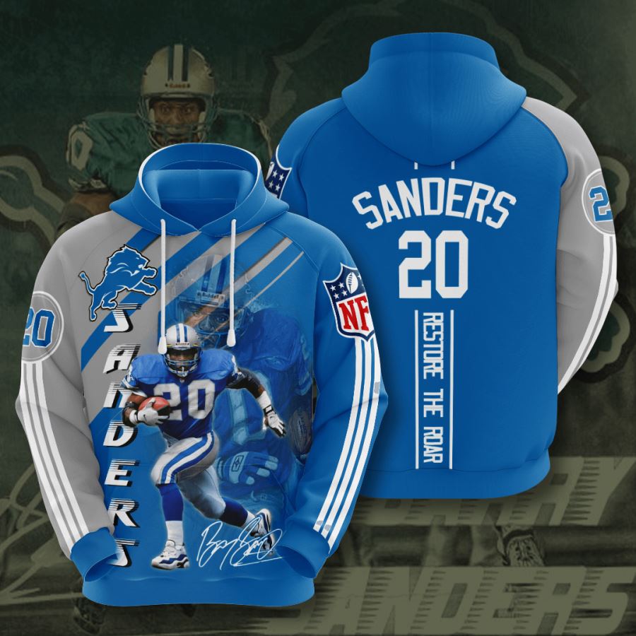 Detroit Lions Custom Sport All Over Print Hoodie 3D 6