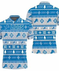 Detroit Lions For Lions Lover Ugly Christmas 3d 3D All Over Print Polo Shirt