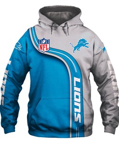 Detroit Lions Hoodie 3D Cute Zip Hoodie Pullover Gift for Fans