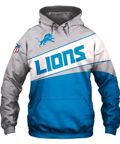 Detroit Lions Hoodie 3D Zip Hoodie