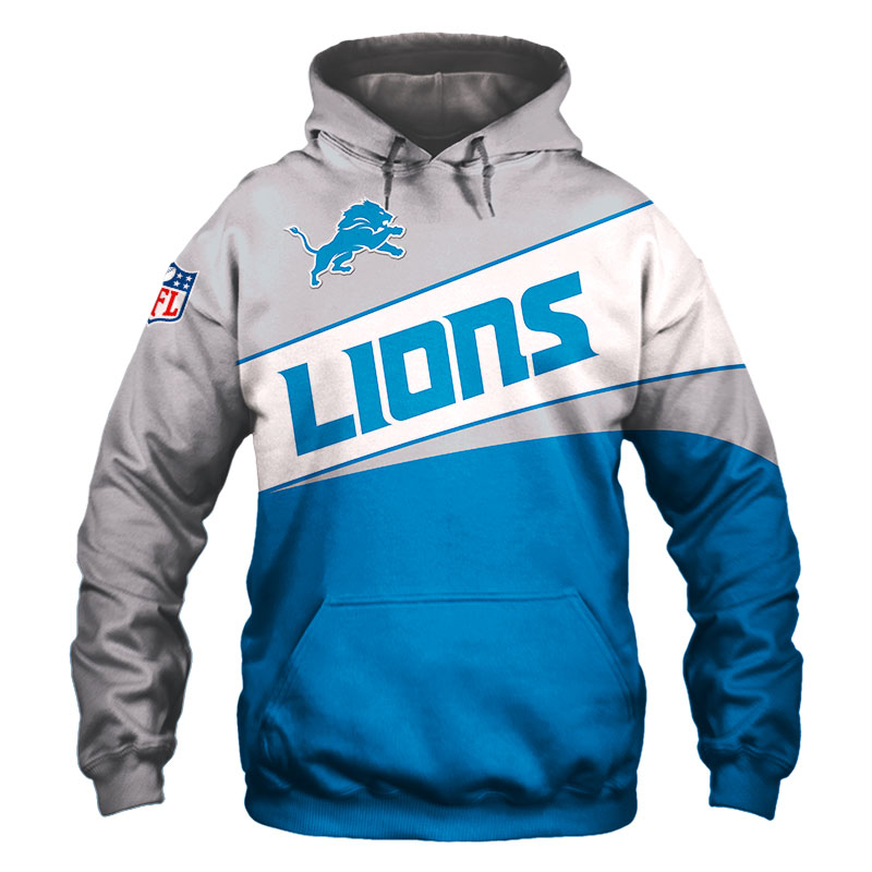 Detroit Lions Hoodie 3D Zip Hoodie