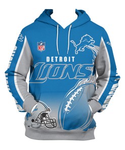 Detroit Lions Hoodie 3D Zip Hoodie Cute Flame Balls Graphic Gifts for Fans