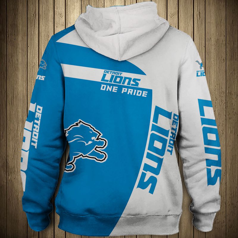 Detroit Lions Hoodie 3D Zip Hoodie Pullover Gift for Fans - Image 2
