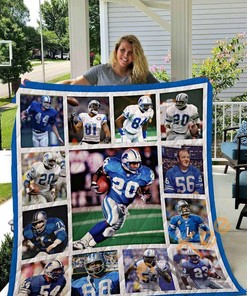 Detroit Lions Legends Quilt Blanket Bedding Set with 2 Pillowcases