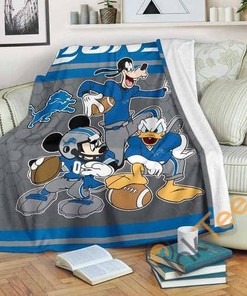 Detroit Lions Team Sherpa Fleece Blanket Gifts for Family, for Couple