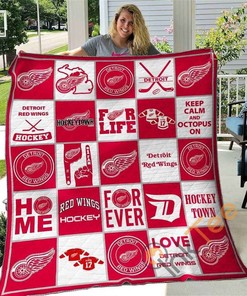 Detroit Red Wings Quilt Blanket Bedding Set