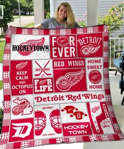 Detroit Red Wings Quilt Blanket Bedding Set for Home Décor