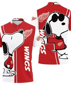 Detroit Red Wings Snoopy Lover 3d Printed Polo Shirt All Over Print Shirt 3d T-shirt