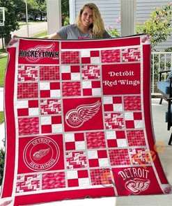 Detroit Red Wings V2 Quilt Blanket Bedding Set