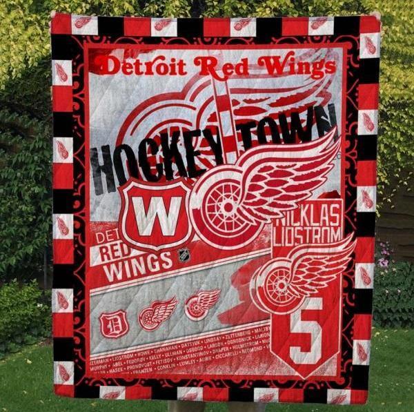 Detroit Redwings Quilt Blanket Bedding Set for Home Décor
