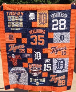 Detroit Tigers 2 Quilt Blanket Bedding Set Bn14