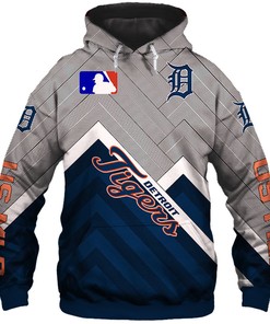 Detroit Tigers Hoodie 3D Baseball Zip Hoodie for Fan MLB